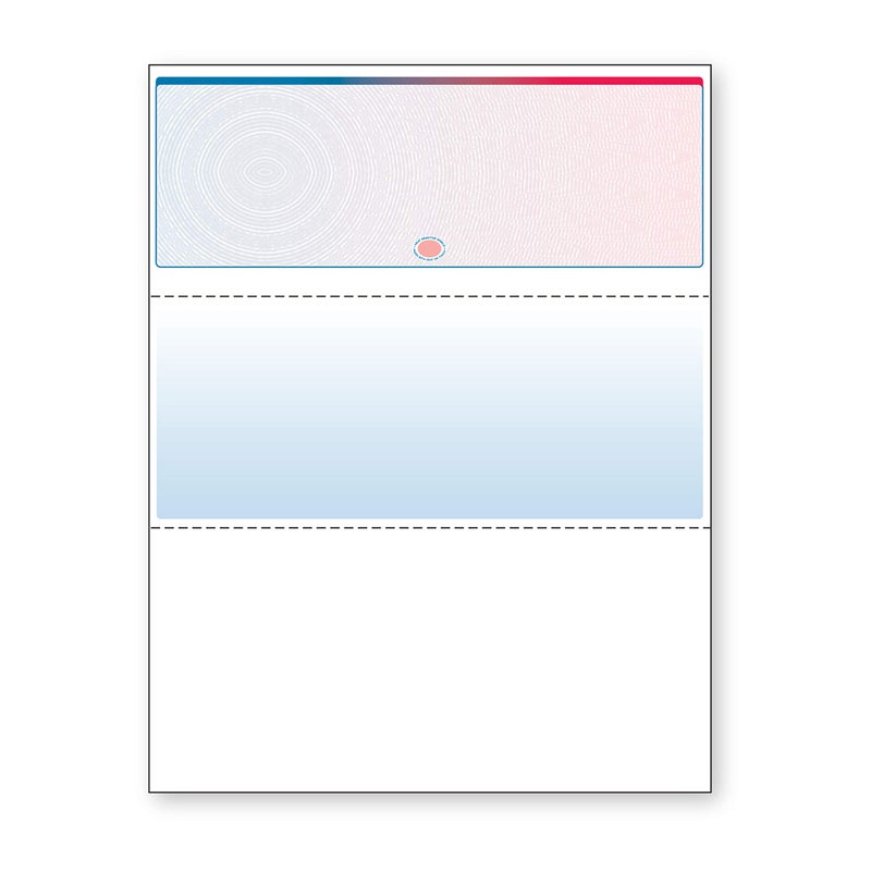 DocuGard Blue/Red Galaxy Premier Prismatic Top High Security Check Paper - QuickBooks & Laser/Inkjet Printer Compatible - 13 Security Features - 500 Blank Business Checks (04562) - Image 1